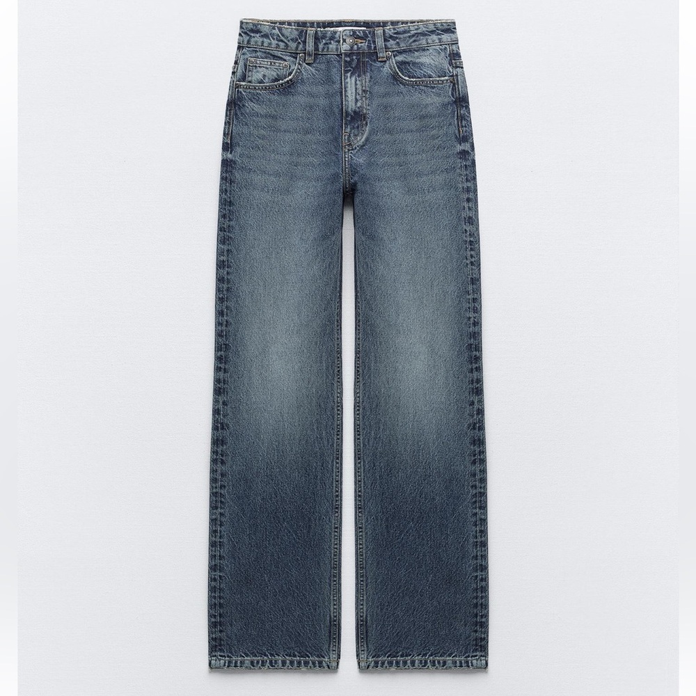 Zara High Rise Straight Jeans (Long)
